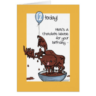 Fun Chocolate Moose met ballon 12e verjaardag