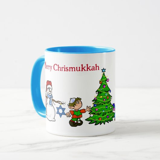 Fun Chrismukkah Characters Mok (Voorkant links)