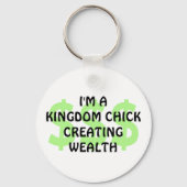 Fun Christelijk KINGDOM CHICK Entrepreneur Sleutelhanger (Voorkant)
