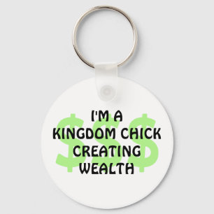 Fun Christelijk KINGDOM CHICK Entrepreneur Sleutelhanger