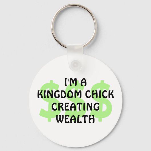 Fun Christelijk KINGDOM CHICK Entrepreneur Sleutelhanger (Voorkant)