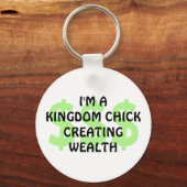 Fun Christelijk KINGDOM CHICK Entrepreneur Sleutelhanger (Voorkant)