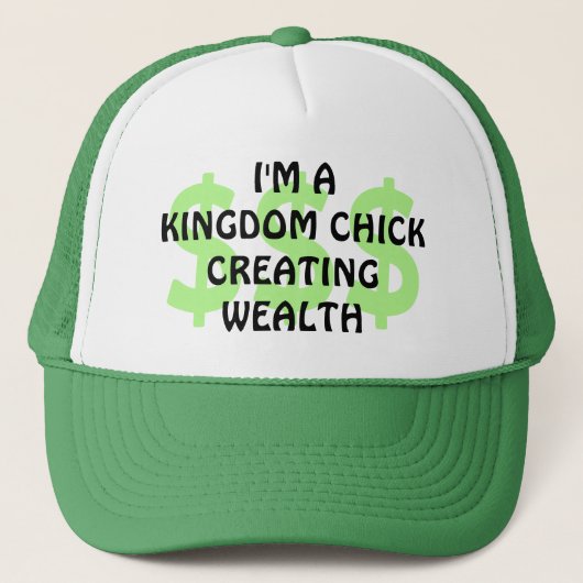 Fun Christelijk KINGDOM CHICK Entrepreneur Trucker Pet (Voorkant)