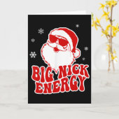 Fun Christmas Big Nick Energy Santa Naughty Adult  Kaart (Gele Bloem)