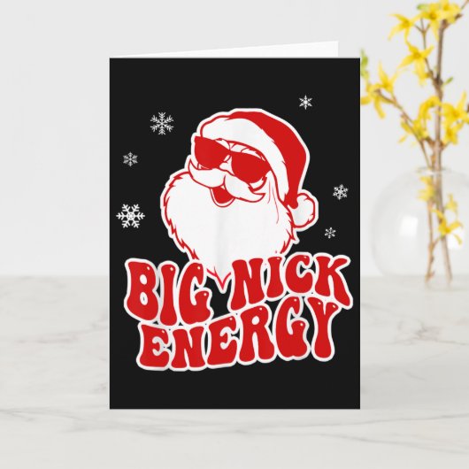 Fun Christmas Big Nick Energy Santa Naughty Adult  Kaart (Gele Bloem)