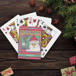 Fun Christmas Custom Naam Roze Santa Inspirativity Pokerkaarten<br><div class="desc">Uw kaart nacht vrolijk en helder maken! Deze roze en blauwgroen aanpasbare feestelijke Santa speelkaarten zijn een mooie aanvulling op je poker, cinch of solitaire spel. Het kerstcitaat, de gepersonaliseerde naam en de grillige kerstmanillustratie maken deze kaarten ook tot een aardige kousenvuller of een geheim kerstcadeau. Bekijk de inspiratiewinkel voor...</div>