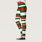 Fun Christmas Deck the Halls Crew Red Green Stripe Leggings (Links)