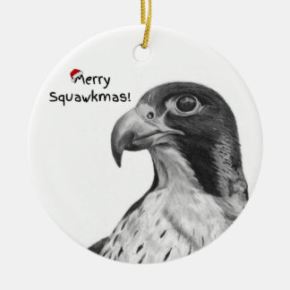 Fun Christmas Falcon Ornament