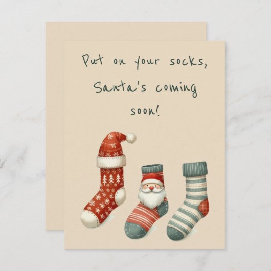 Fun Christmas Greeting Card Kaart (Voorkant / Achterkant)