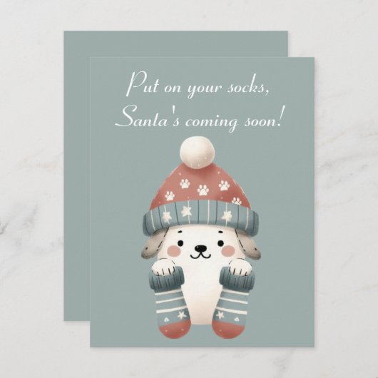 Fun Christmas Greeting Card Kaart (Voorkant / Achterkant)