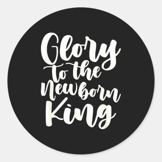 Fun Christmas Holiday Saying Religious Christian E Ronde Sticker (Voorkant)