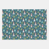 Fun Christmas Holiday Winter Schattige Coördineren Inpakpapier Vel (Voorkant)