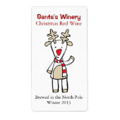 Fun Christmas Home Brewed Wine Labels (Voorkant)