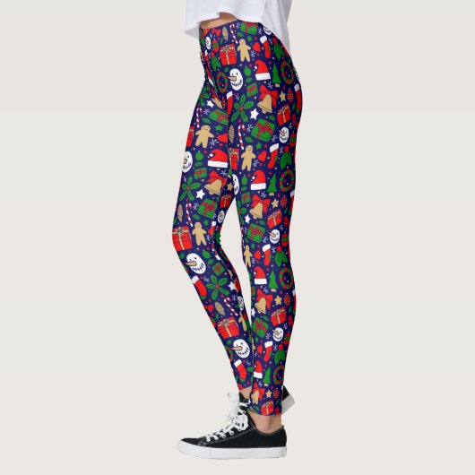 Fun Christmas Icon Pattern Leggings (Links)