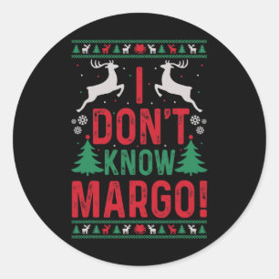 Fun Christmas Ik ken Margo niet Ronde Sticker