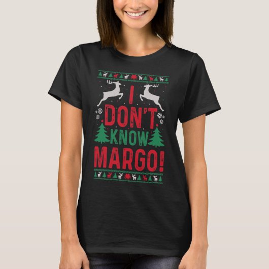 Fun Christmas Ik ken Margo niet T-shirt (Voorkant)