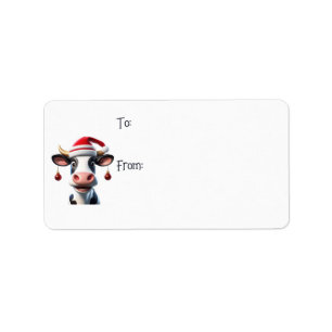 Fun Christmas Koe naar/van labels