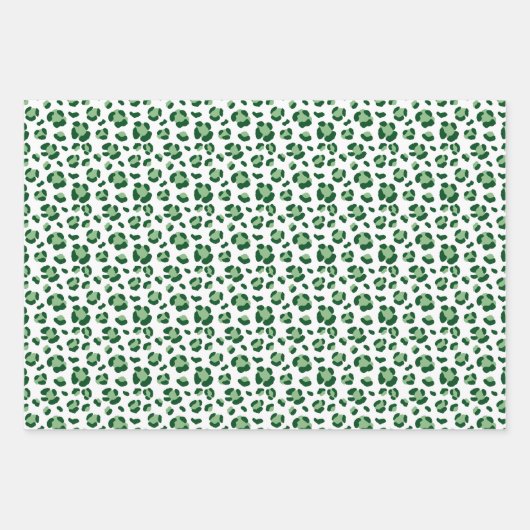 Fun Christmas Leopard Print Trio Mix Inpakpapier Vel (Voorkant 3)