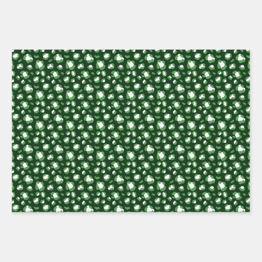 Fun Christmas Leopard Print Trio Mix Inpakpapier Vel (Voorkant 2)