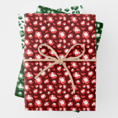 Fun Christmas Leopard Print Trio Mix Inpakpapier Vel (In situ)