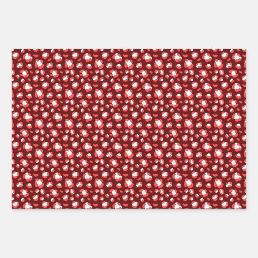 Fun Christmas Leopard Print Trio Mix Inpakpapier Vel (Voorkant)