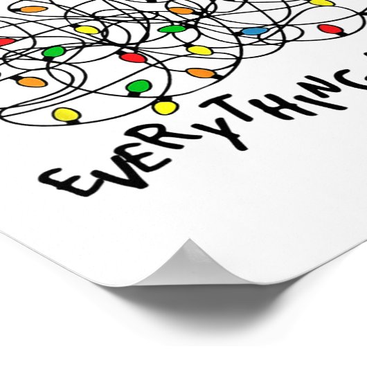 Fun Christmas Lights Its Fine Im Fine Everything I Poster (Hoek)