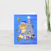 Fun Christmas Mermaid greetings card Kaart (Voorkant)