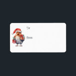 Fun Christmas Shopping Chicken van/naar labels<br><div class="desc">Hilarisch en leuk, deze schattige kerstcadeaubonnen voor winkelkippen komen overeen met onze kerstvakantie Shopping Chicken-kaarten, labels en inpakpapier in onze winkel, dus controleer die in platte vellen en gewalste wrap, evenals de accessoires zoals linten! Bovendien helpen alle producten met een dierthema die worden verkocht in de Paws Charming-winkel ons om...</div>