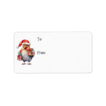 Fun Christmas Shopping Chicken van/naar labels