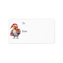 Fun Christmas Shopping Chicken van/naar labels
