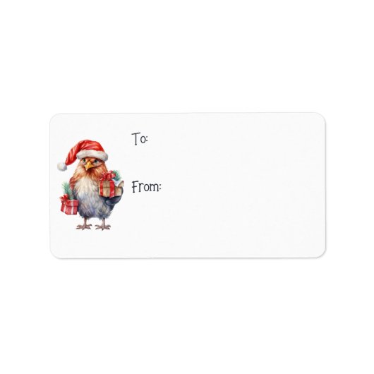 Fun Christmas Shopping Chicken van/naar labels (Voorkant)
