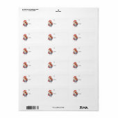 Fun Christmas Shopping Chicken van/naar labels (Full Sheet)