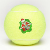 Fun Christmas Skelet Ornamenten Santa Hat Groen Tennisballen (Voorkant)