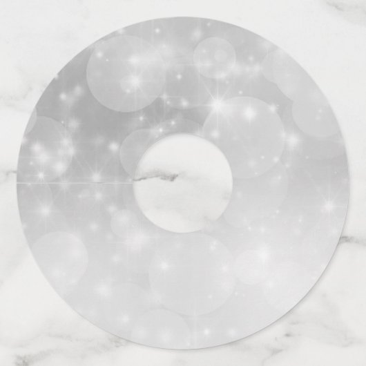 Fun Christmas Skeletons Ornamenten Petten Circles Wijnglaslabel (Achterkant)