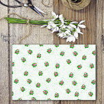 Fun Christmas Skeletons Santa Hats in Circles Stip Tissuepapier<br><div class="desc">Deze tissuepapiervellen zijn wit met levendige groene stippen en een verstrooiing van leuke kerstskeletten met rode kerstmutsen in golvende felgroene en rode cirkels. Skeletten houden ornamenten tegen hun ogen.</div>