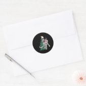 Fun Christmas Sorta Merry Sorta Scary Skeleton XMA Ronde Sticker (Envelop)