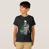 Fun Christmas Sorta Merry Sorta Scary Skeleton XMA T-shirt (Voorkant volledig)
