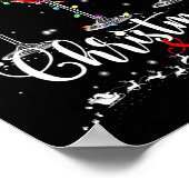 Fun Christmas Spirits Gles of Wine Xmas Feestdagen Poster (Hoek)