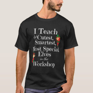 Fun Christmas Theme Teacher - Schattigee Elfen Wor T-shirt