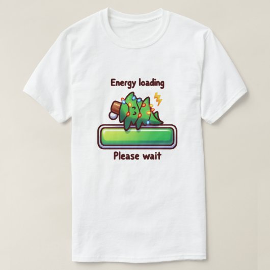Fun Christmas Tree Season Loading Progress Bar T-shirt (Design voorkant)