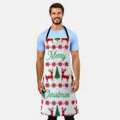 Fun Christmas trui stijl vakantie patroon Schort (Gedragen)