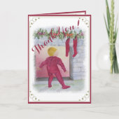 FUN CHRISTMAS WONDER FIREPLACE DANK U BEDANKKAART (Voorkant)