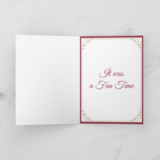 FUN CHRISTMAS WONDER FIREPLACE DANK U BEDANKKAART (Binnen)