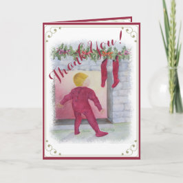 FUN CHRISTMAS WONDER FIREPLACE DANK U BEDANKKAART