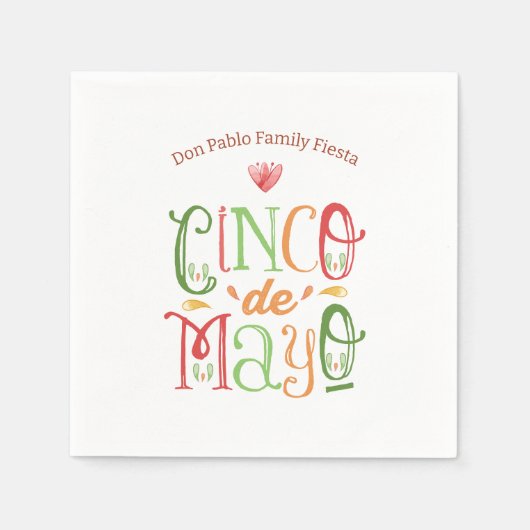 Fun Cinco de Mayo Fiesta Servet (Voorkant)