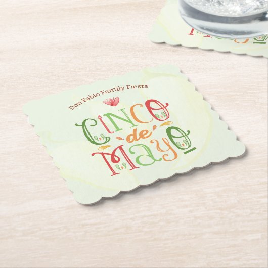 Fun Cinco de Mayo Party Kartonnen Onderzetters (Gebogen)
