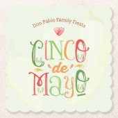 Fun Cinco de Mayo Party Kartonnen Onderzetters (Voorkant)