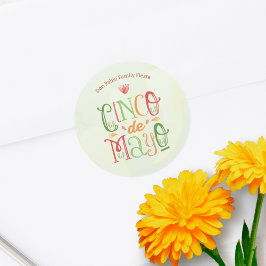 Fun Cinco de Mayo Party Ronde Sticker