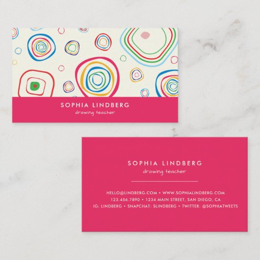 Fun Circles Art Visitekaartje (Voorkant / Achterkant)
