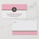 Fun Circles Pattern Monogramed Contactkaartje (Voorkant / Achterkant)